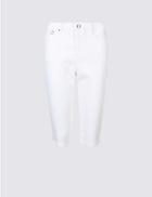 Marks & Spencer Peddle Pusher Roma Rise Denim Shorts Soft White