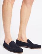 Marks & Spencer Suede Slip-on Driving Shoes Navy