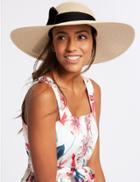 Marks & Spencer Eyelet Scarf Trim Sun Hat Natural Mix