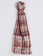 Marks & Spencer Rebel Check Scarf Red Mix