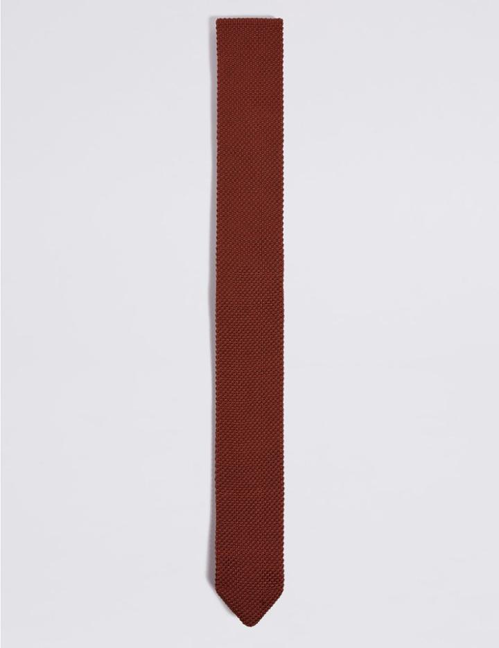 Marks & Spencer Knitted Tie Russet