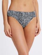 Marks & Spencer Printed Hipster Bikini Bottoms Black Mix