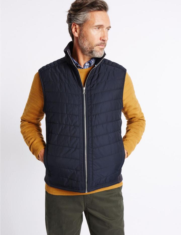 Marks & Spencer Pure Cotton Gilet Navy Mix