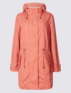 Marks & Spencer Fleece Parka With Stormwear&trade; Terracotta
