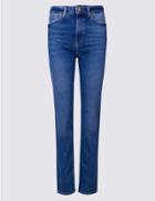 Marks & Spencer Straight Ankle Grazer Jeans Medium Indigo