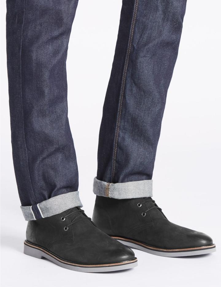 Marks & Spencer Lace-up Chukka Boots Black