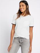 Marks & Spencer Cotton Rich Ruffle Sleeve T-shirt White