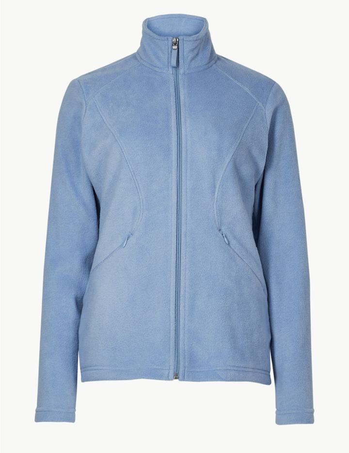 Marks & Spencer Panelled Fleece Jacket Powder