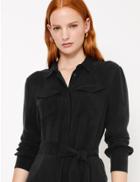 Marks & Spencer Tie Waist Shirt Black