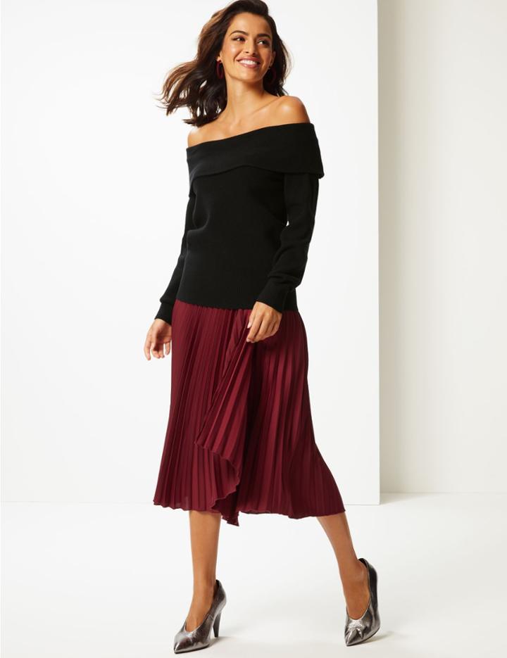 Marks & Spencer Bardot Jumper Black