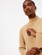 Marks & Spencer Cashmere Funnel Neck Relaxed Fit Jumper