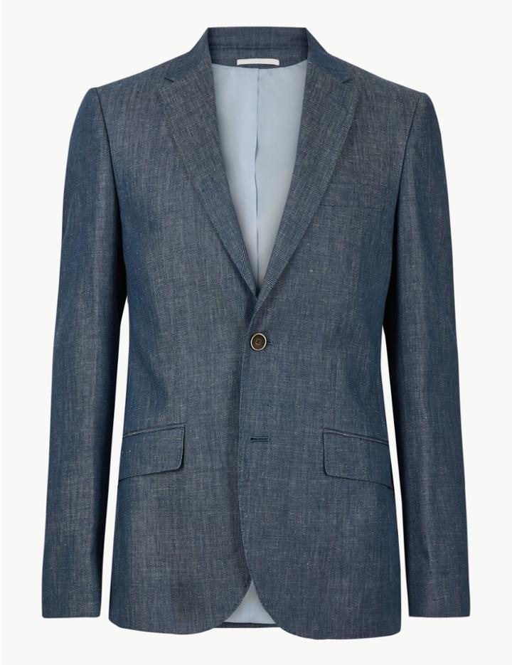 Marks & Spencer Tailored Fit Jacket Indigo