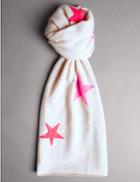 Marks & Spencer Pure Cashmere Star Print Scarf Oatmeal Mix