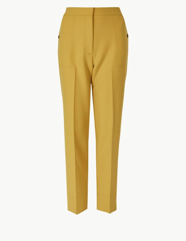Marks & Spencer Straight Leg Trousers Honey