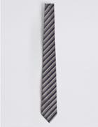 Marks & Spencer Textured Stripe Tie Coral Mix