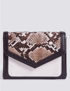 Marks & Spencer Faux Leather Colour Block Purse With Cardsafe&trade; Black Mix