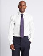 Marks & Spencer Pure Cotton Twill Regular Fit Shirt White