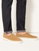Marks & Spencer Suede Slip-on Pump Shoes With Freshfeet&trade; Tan