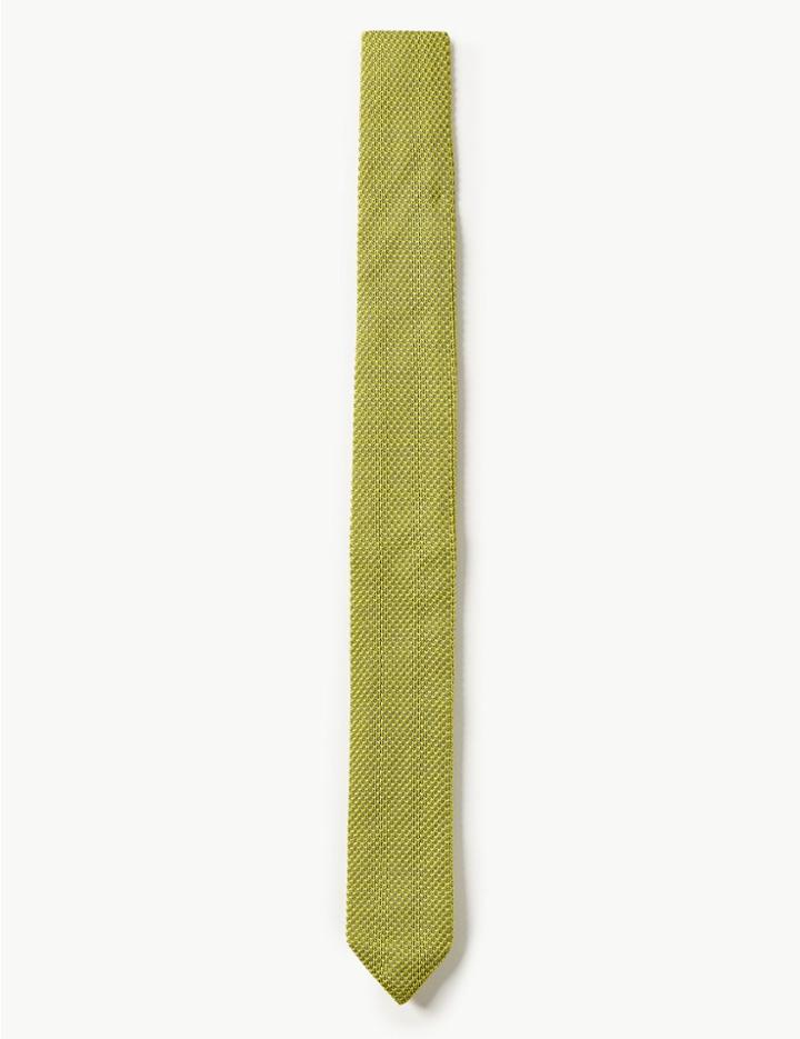 Marks & Spencer Knitted Tie Chartreuse