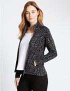 Marks & Spencer Leopard Print Fleece Jacket Grey Mix