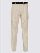 Marks & Spencer Trekking Zip-off Trousers With Belt Stone