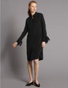 Marks & Spencer Long Sleeve Shirt Dress Black