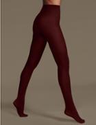 Marks & Spencer 3 Pair Pack 40 Denier Supersoft Opaque Tights Burgundy