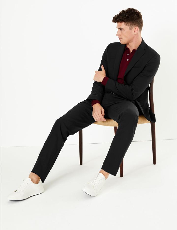 Marks & Spencer The Ultimate Black Slim Fit Trousers Black