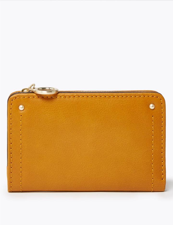 Marks & Spencer Leather Foldout Purse Mustard