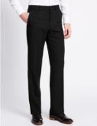 Marks & Spencer Flat Front Trousers Black