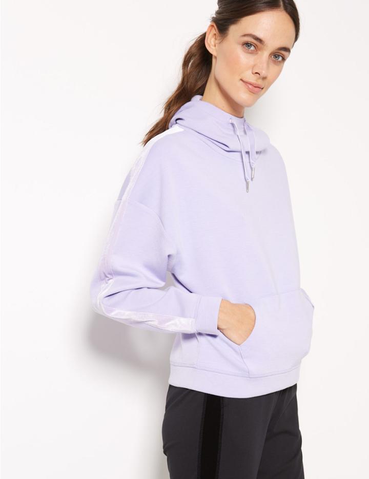 Marks & Spencer Long Sleeve Hooded Top Medium Lilac