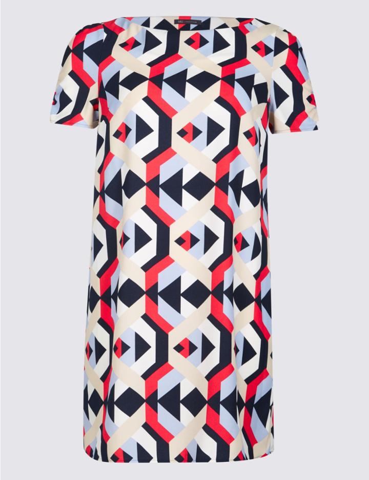 Marks & Spencer Curve Geometric Print Tunic Dress Multi