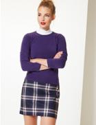 Marks & Spencer Cashmilon&trade; Round Neck Long Sleeve Jumper Purple