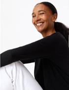 Marks & Spencer Pure Cotton Straight Fit Top Black