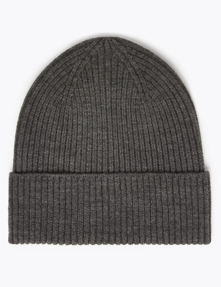 Marks & Spencer Ribbed Beanie Hat