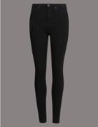 Marks & Spencer Skinny Leg Mid Rise Jeans Black Mix