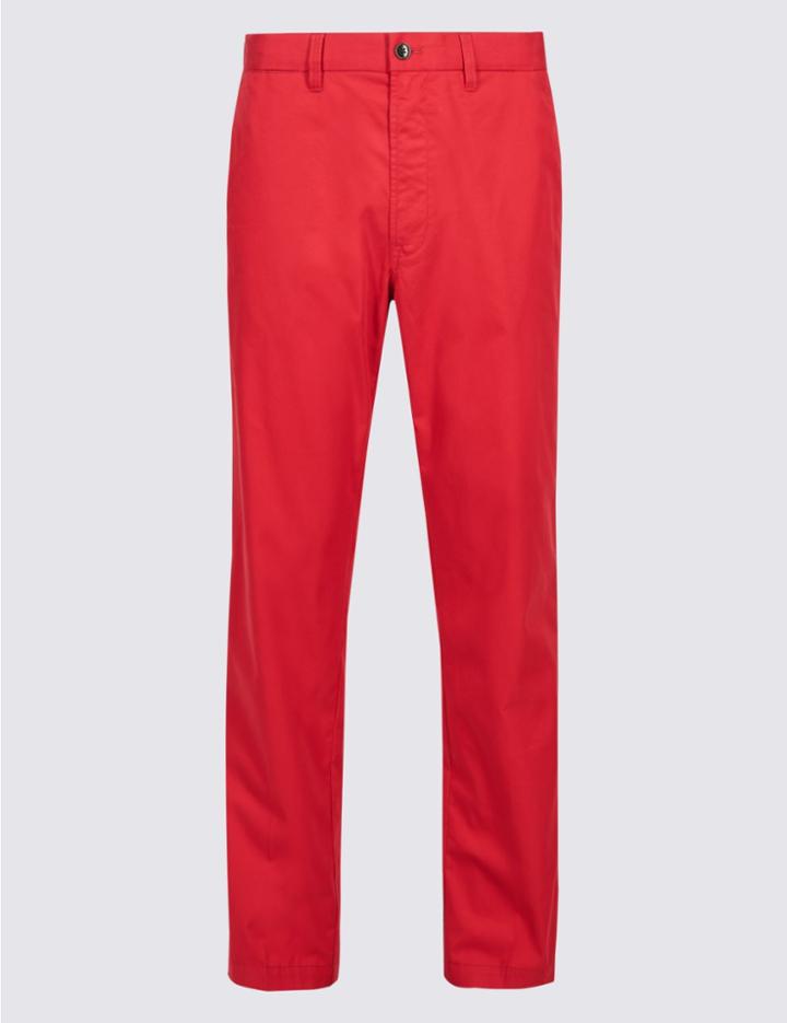 Marks & Spencer Super Lightweight Regular Fit Chinos Red