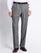 Marks & Spencer Single Pleat Trousers Grey