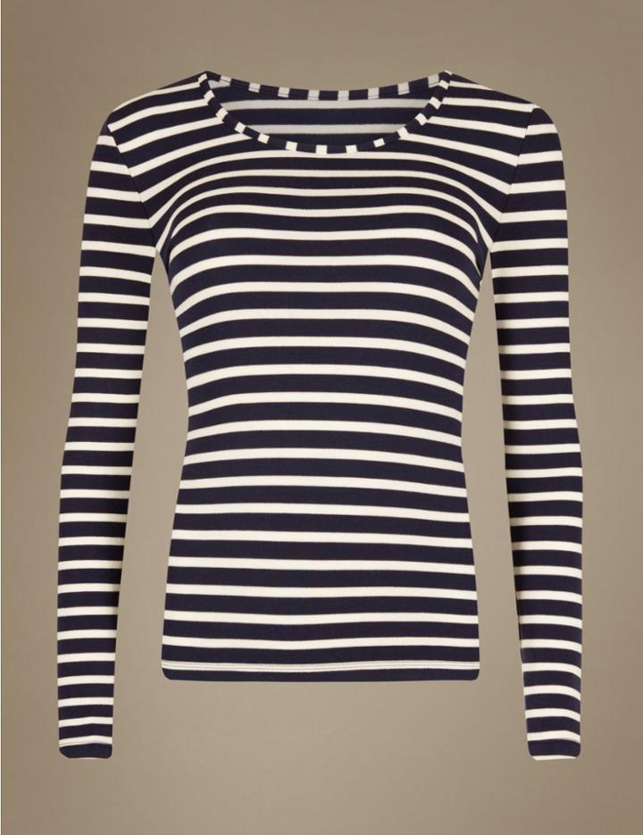Marks & Spencer Heatgen Plus&trade; Thermal Long Sleeve Top Blue Mix