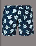 Marks & Spencer Floral Print Swim Shorts Dark Navy