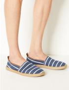 Marks & Spencer Cotton Slip-on Espadrilles Navy Mix