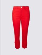 Marks & Spencer Mid Rise Cropped Skinny Leg Jeans Red