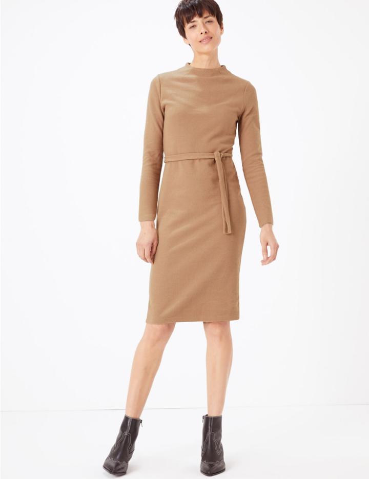 Marks & Spencer Belted Shift Midi Dress