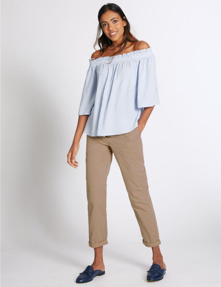 Marks & Spencer Pure Cotton Standard Chinos Neutral