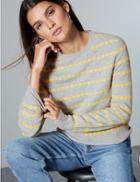 Marks & Spencer Pure Cashmere Spotted Jumper Yellow Mix