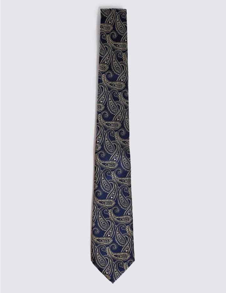 Marks & Spencer Paisley Tie Yellow Mix