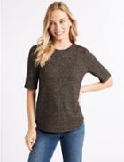 Marks & Spencer Warm Handle Round Neck Half Sleeve T-shirt Mid Grey