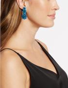 Marks & Spencer Glass Beads Drop Earrings Blue Mix