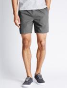 Marks & Spencer Pure Cotton Elastic Waist Shorts Grey