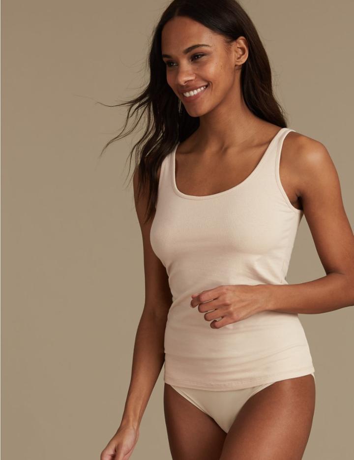 Marks & Spencer Build-up Shoulder Vest Almond